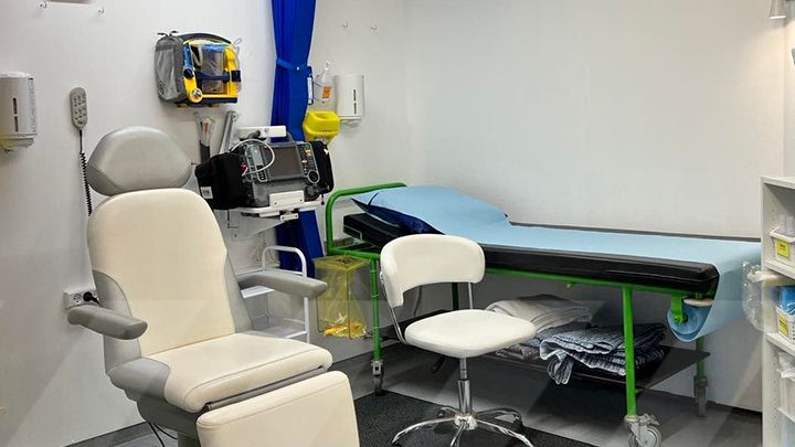 At UEFA football matches, there is a requirement for a treatment room close to the players' dressing room